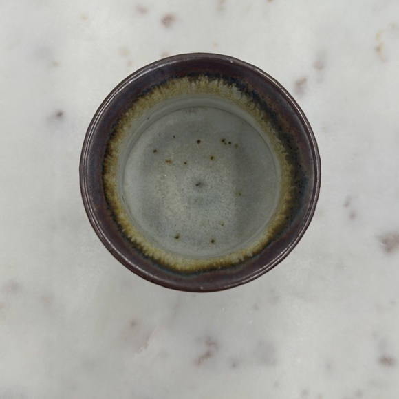 Signed Bonnie Staffel Iridescent Glaze Pottery Clay Cup - Picture 11 of 16